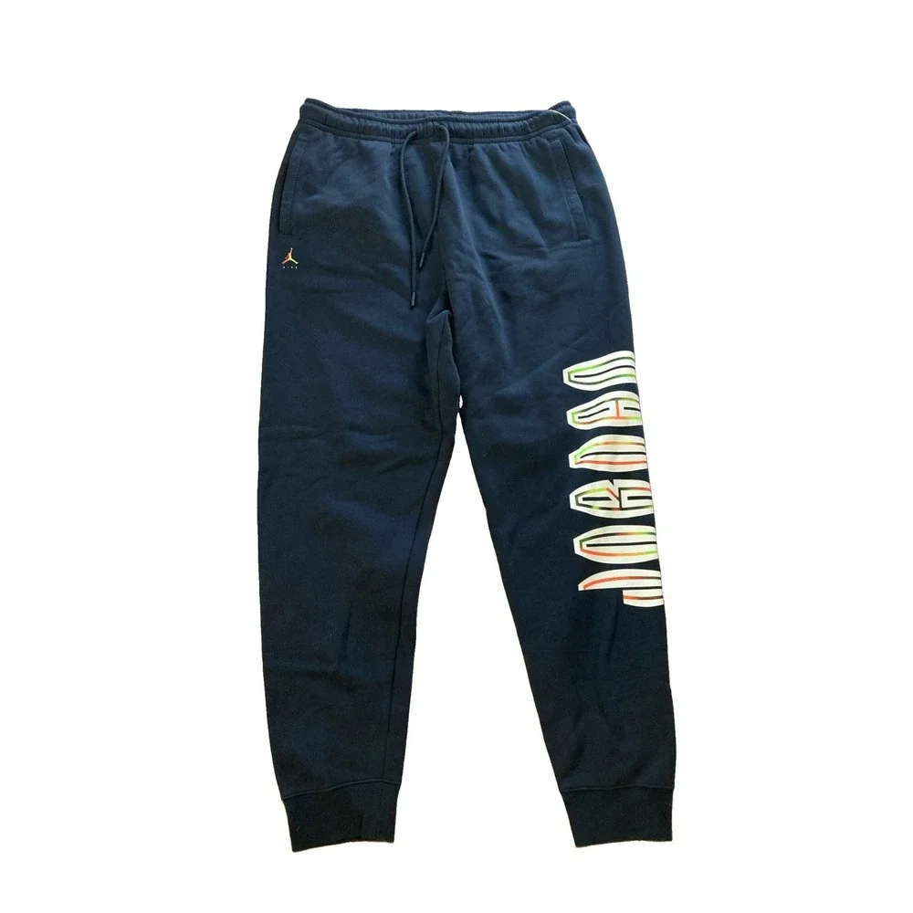 NIKE Jordan MVP Fleece Jogger Pants Sz L Black DV1603-010